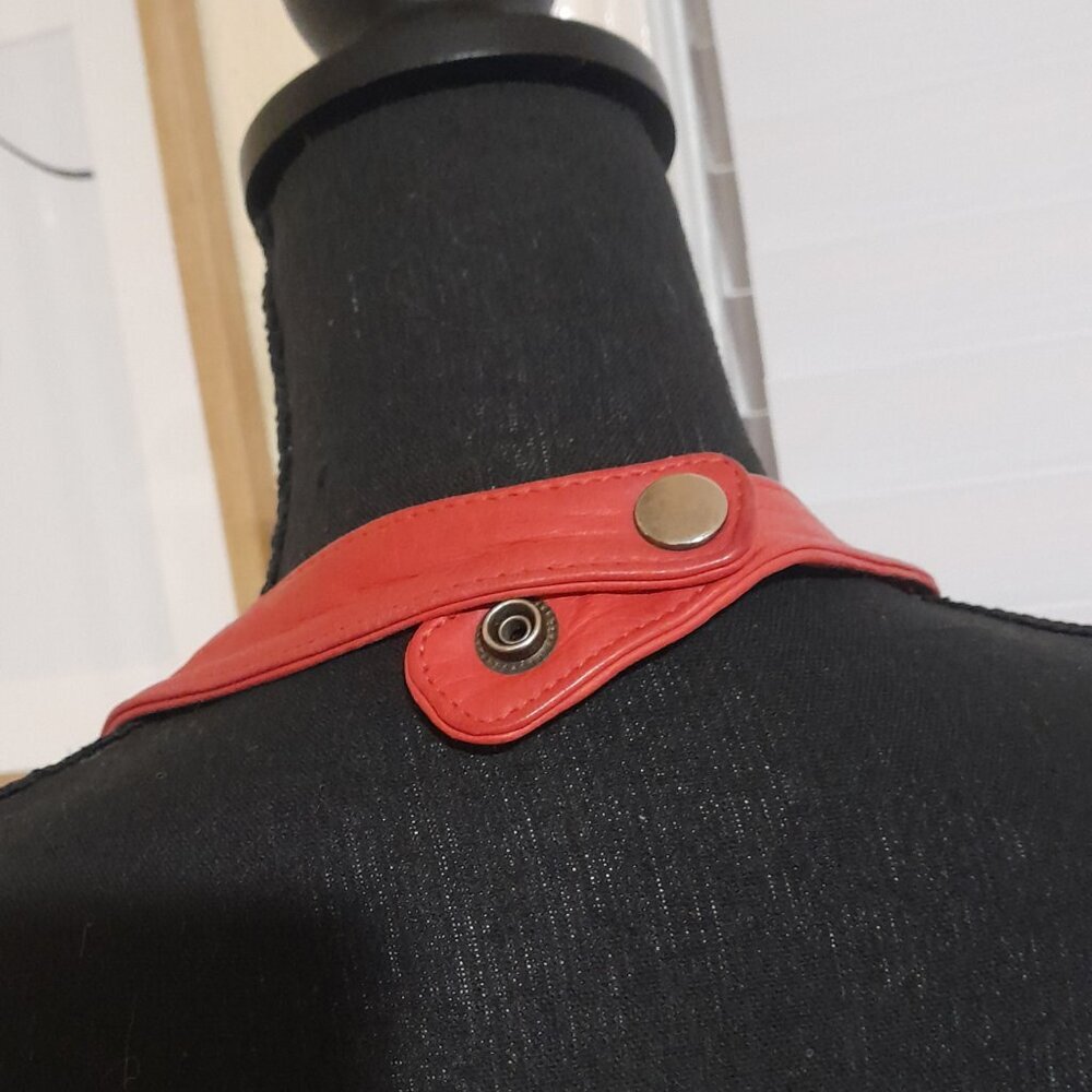SOLD🔶️🔶️🔶️🔶️vintage red leather zip Wilson's Leather dress size small - Picture 4 of 6